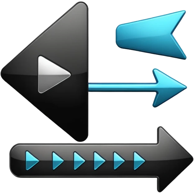 Music arrow Play buttons black emoji