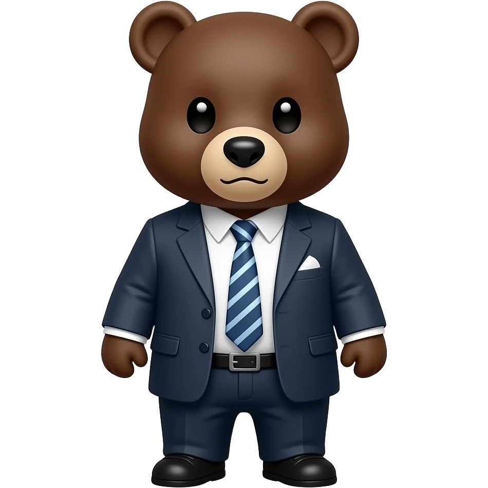 Well dressed bear emoji