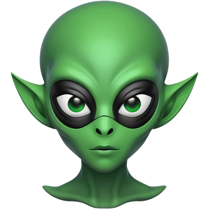 an alien with mask and 
 emoji