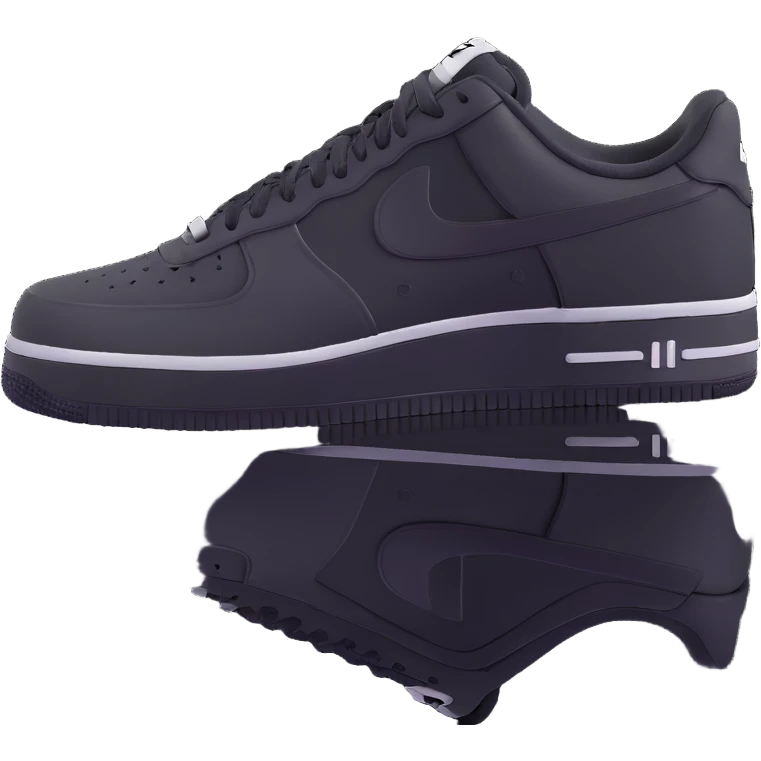 all black Nike Air Force 1 shoes emoji