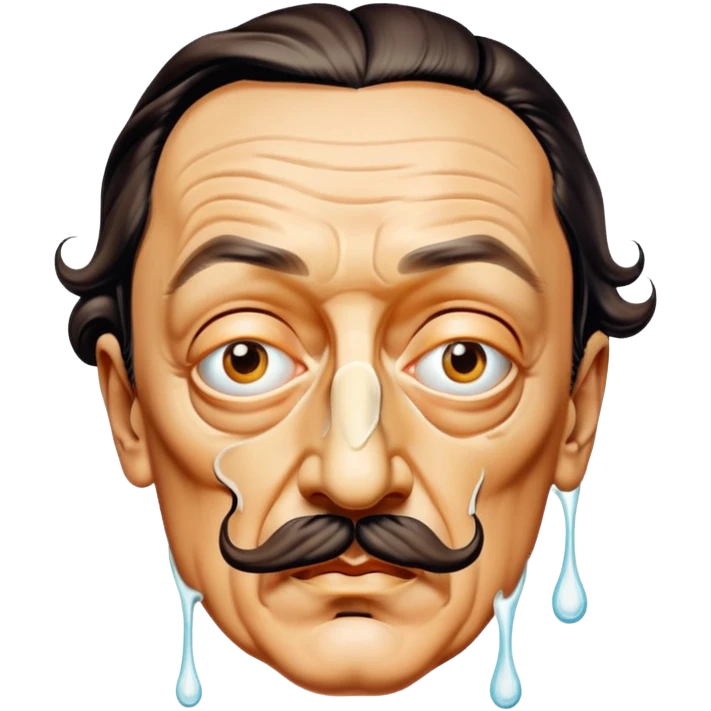 Salvadore dali with melting moustache portrait emoji