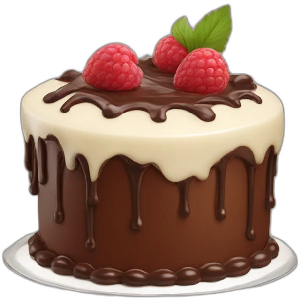 Gâteau d'anniversaire au chocolat emoji