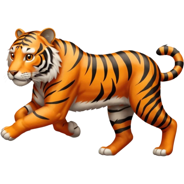 High resolution of a runnig tigar emoji