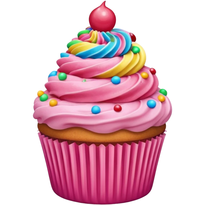 Cupcake with pink icing emoji