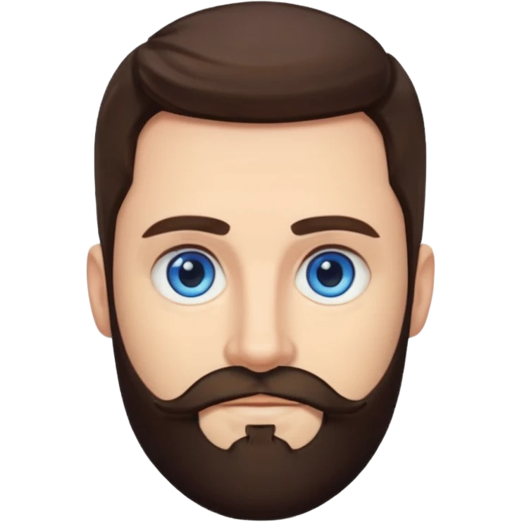 Ehren McGhehey (b.1976) with dark brown hair and beard emoji