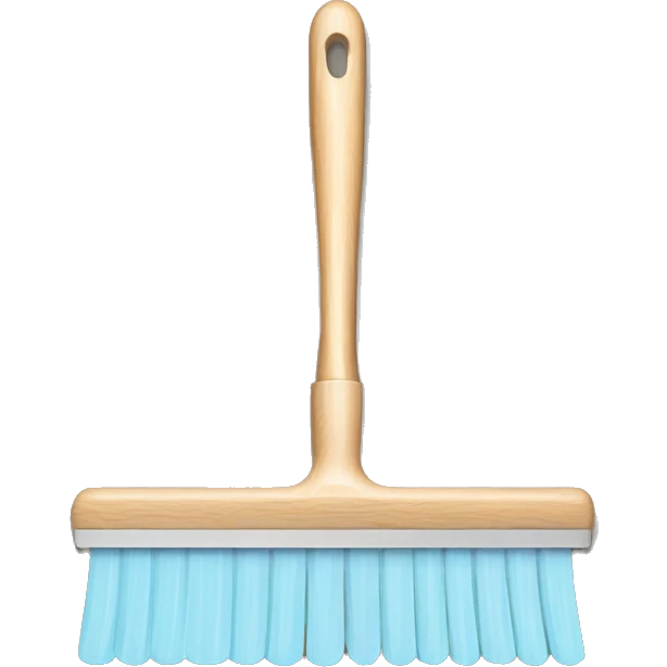 squeegee with long wooden handle emoji