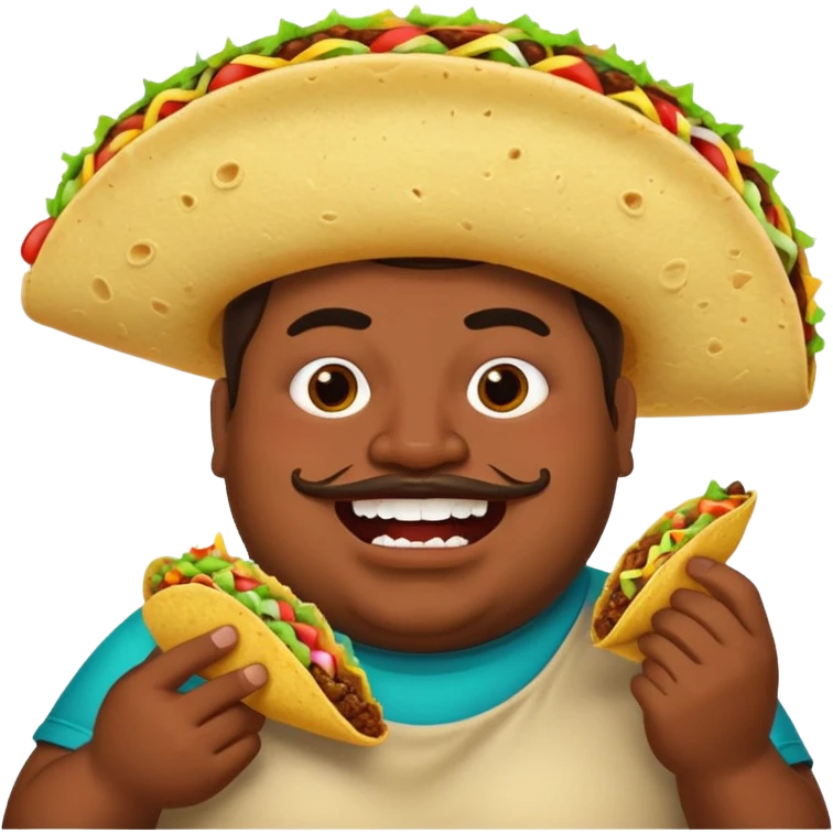 Fat mexican big teeth taco eater emoji