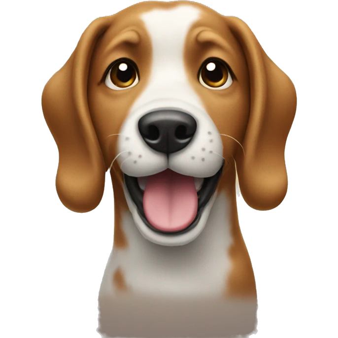 a dog waving emoji