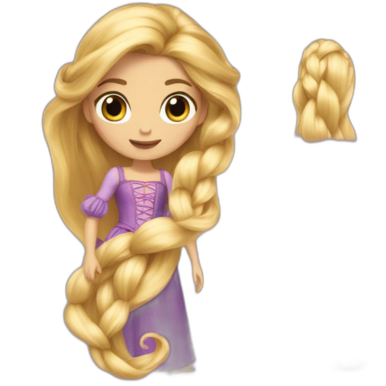 Rapunzel with dress emoji
