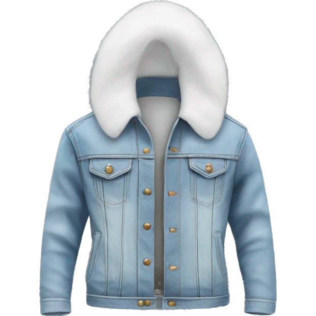 Light Denim Jackets with white fur emoji