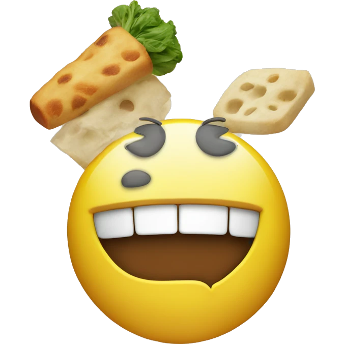 food and smiley face emoji