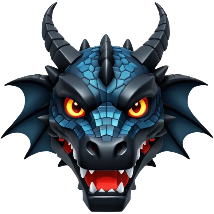 Minecraft black dragon head emoji