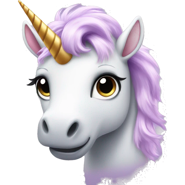 A fluffy unicorn emoji