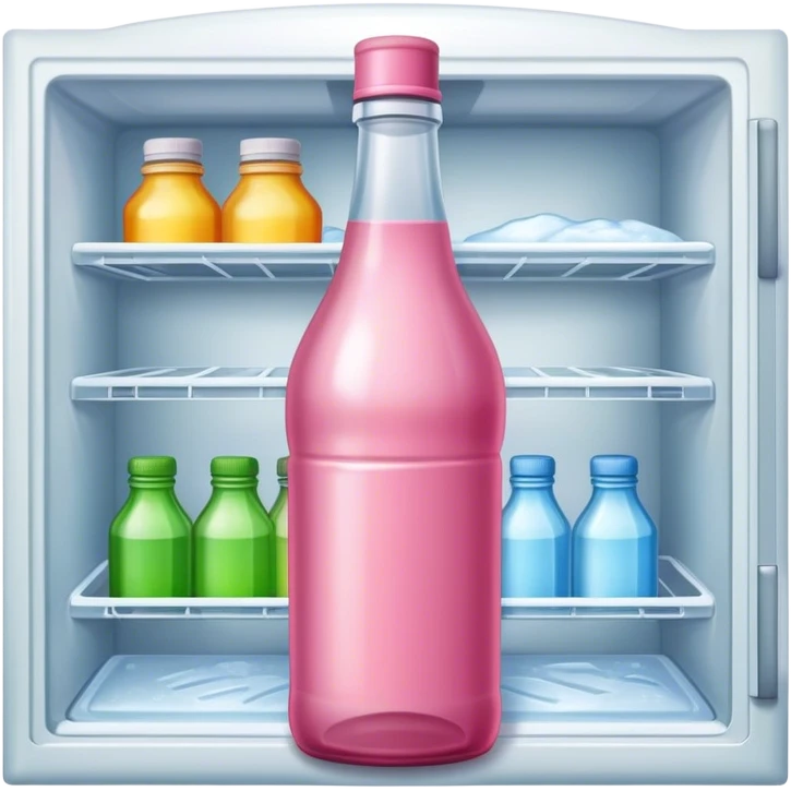 Pink Whitney bottle in the freezer emoji