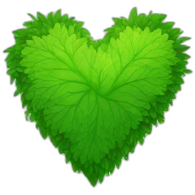 Nature green heart emoji