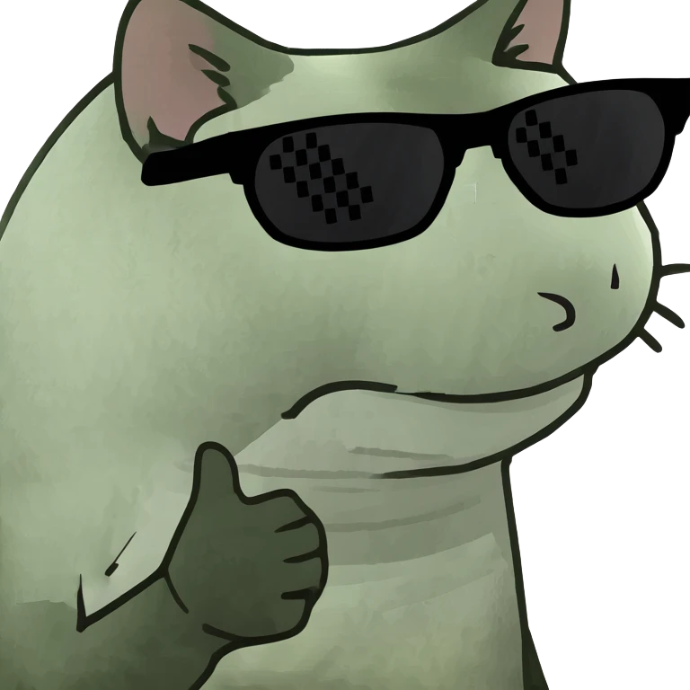 Cat with sunglasses emoji