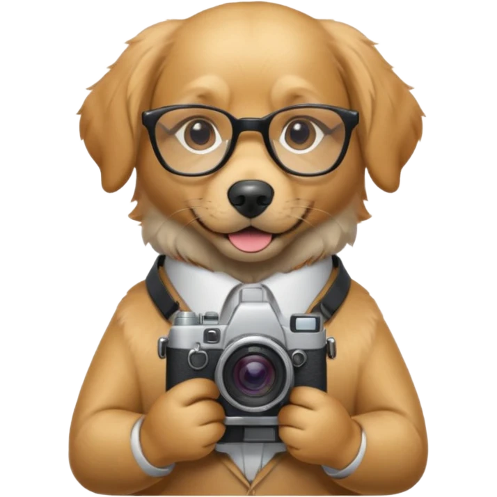 photographer dog emoji