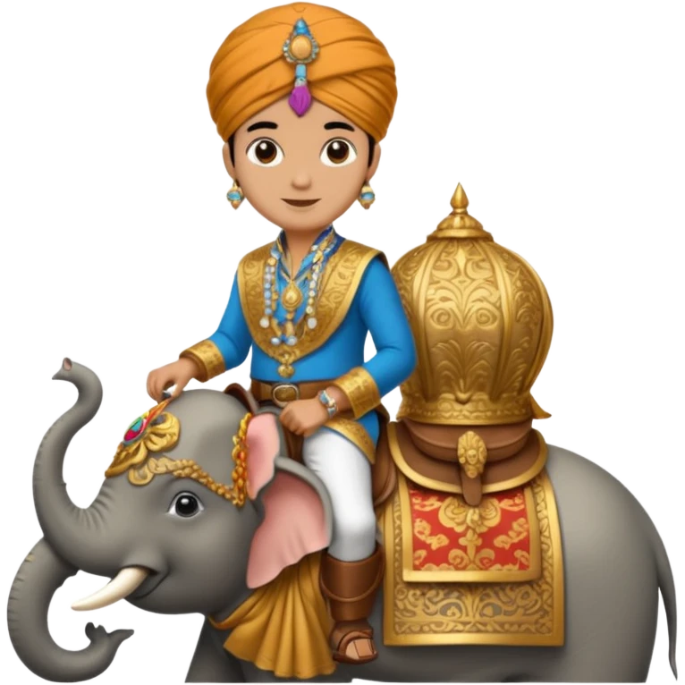  Rider on elephant emoji