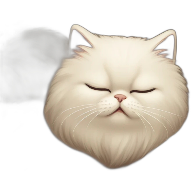 cute persian cat sleeping emoji