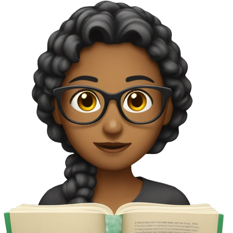 Una chica leyendo emoji
