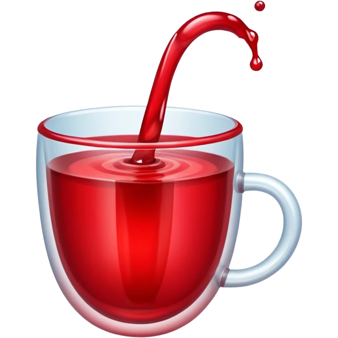Cherry red on a cup emoji