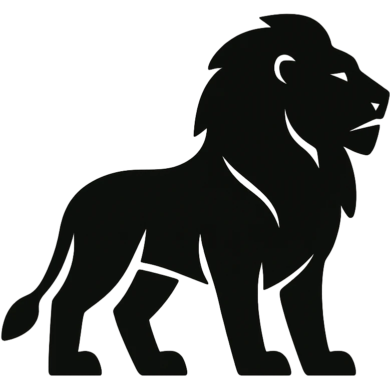 Lion icon black silhouette emoji