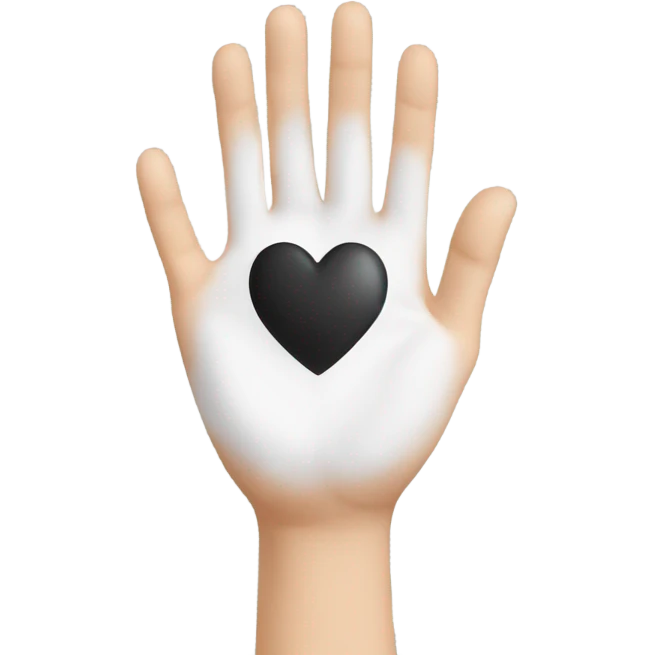 White heart in palm emoji