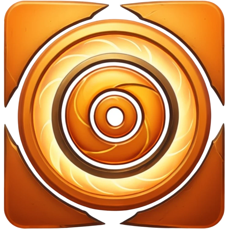 The Heathstone spiral logo but orange emoji