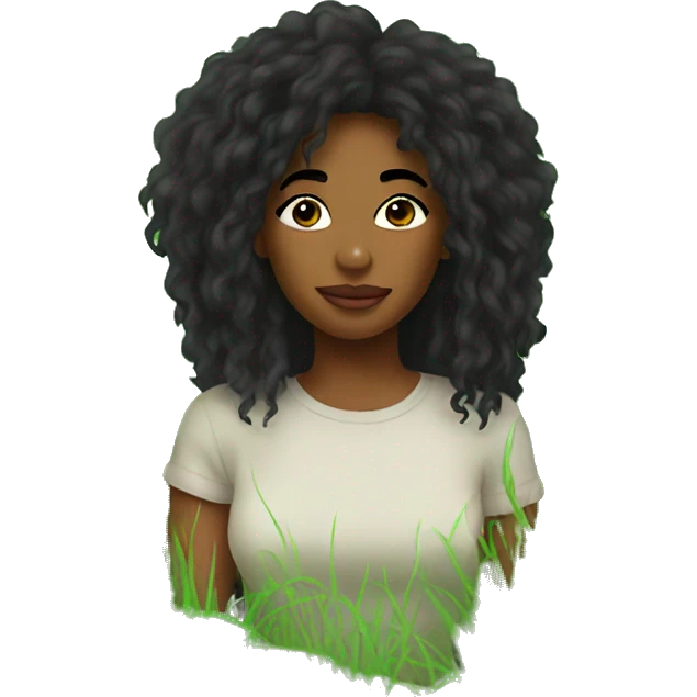 sza with grass emoji