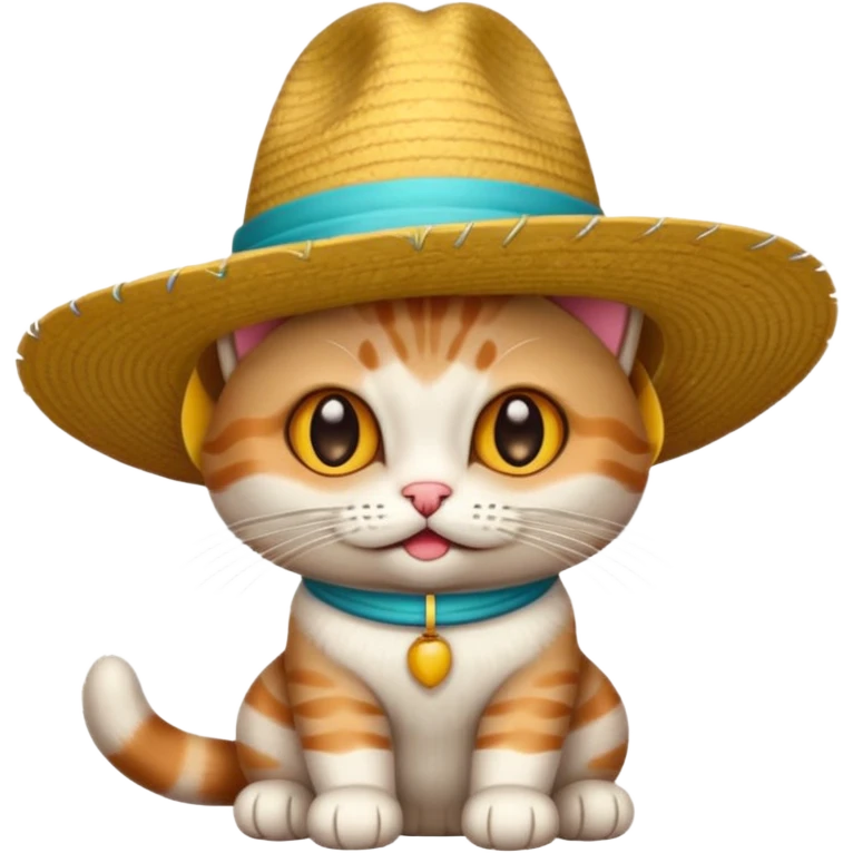 Emoji de un gato con un sombrero emoji