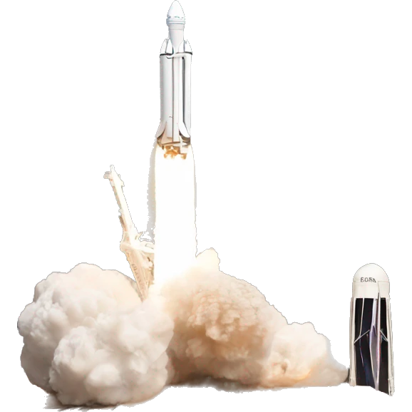 spaceX's starship rocket taking off emoji