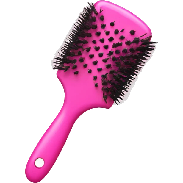 Pink Hairbrush emoji