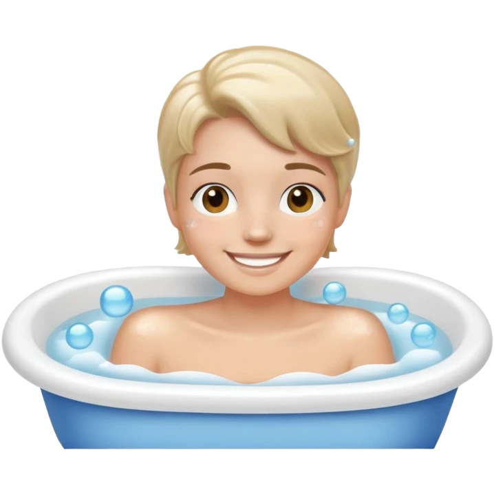 Person in bathtub with bubbles emoji