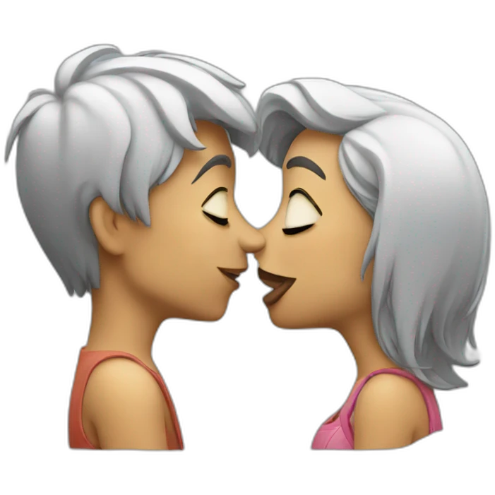 Cartoon kiss emoji