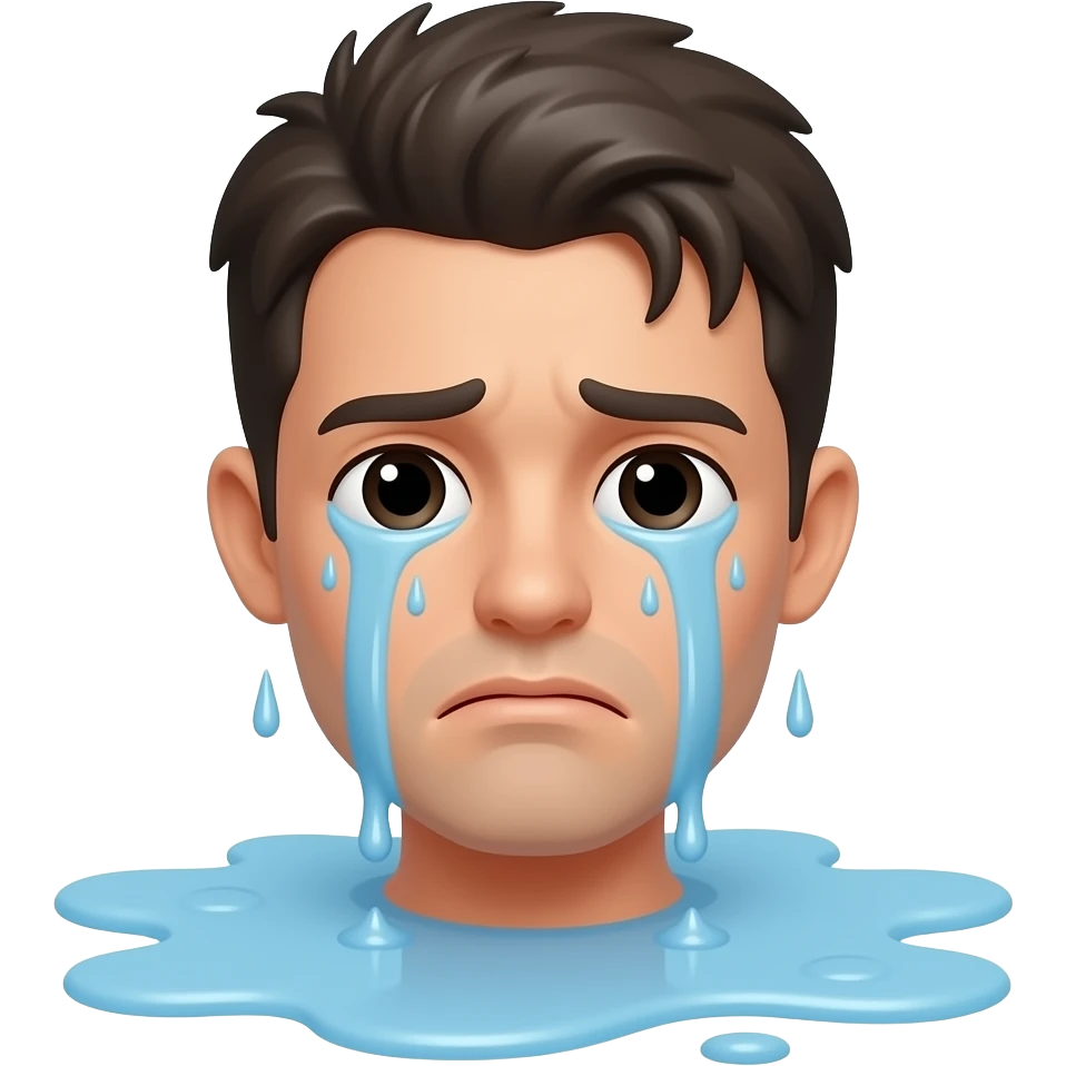 Melting with sadness emoji