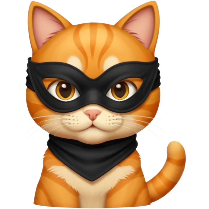 A robber cat emoji