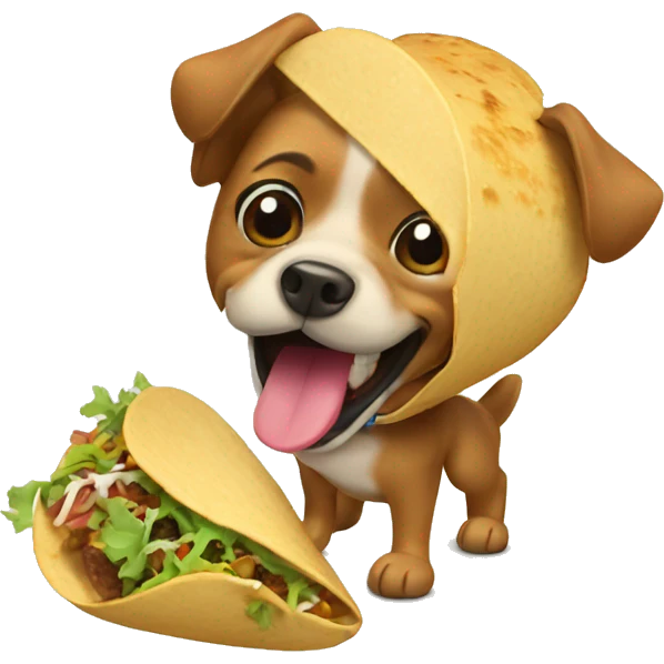 dog eating tacos emoji