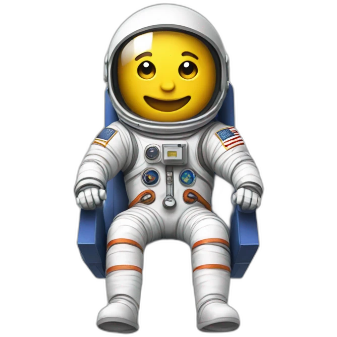 Create a rocket with an astronaut sitting emoji