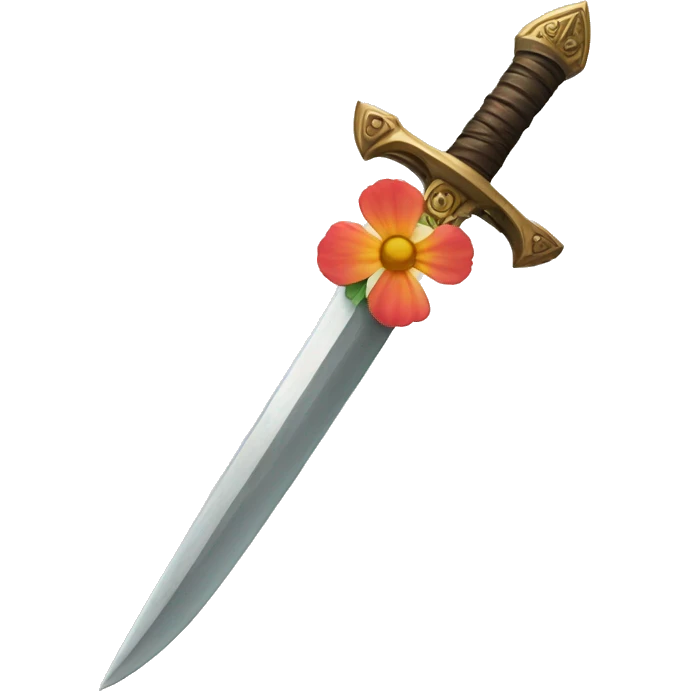 Flowery dagger emoji