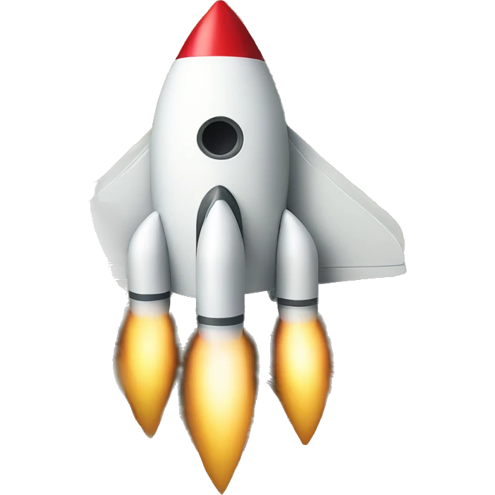 rocket ship on pile of money emoji