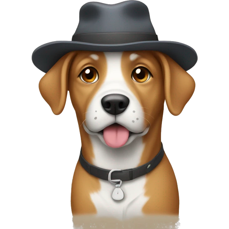 Dog with hat emoji