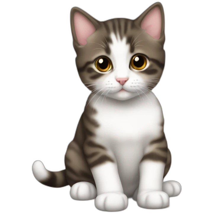 chaton sur chiot emoji