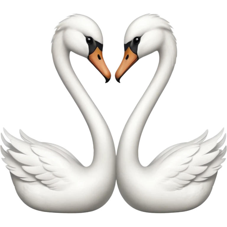 Two swans facing eachother emoji