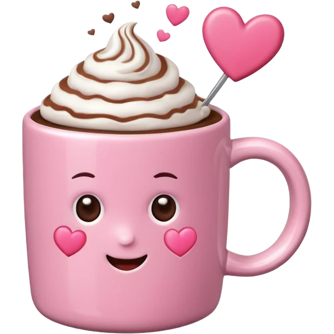 Pink mocha emoji