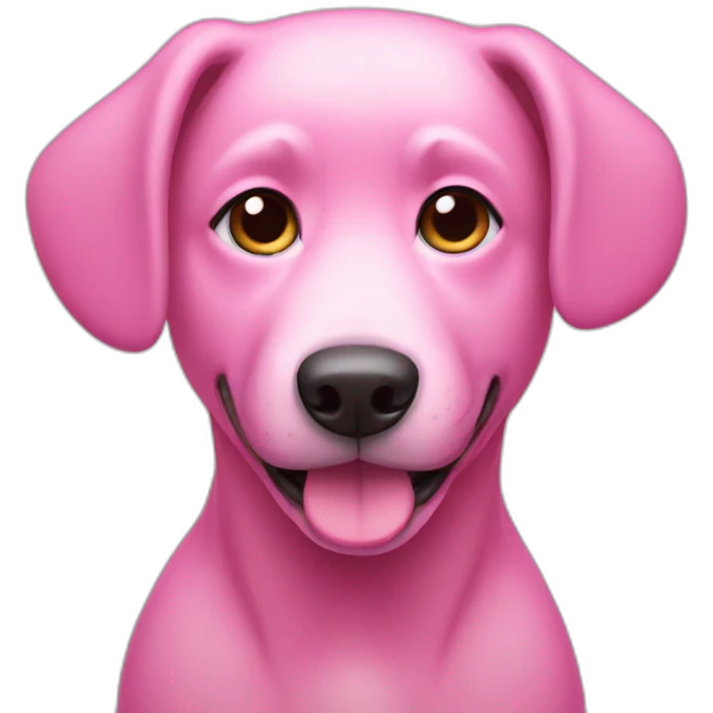 Pink dog emoji