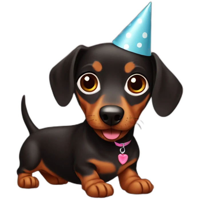 Dachshund birthday emoji
