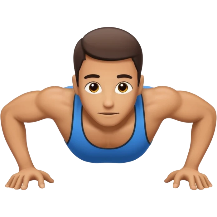 Pushup with no face emoji