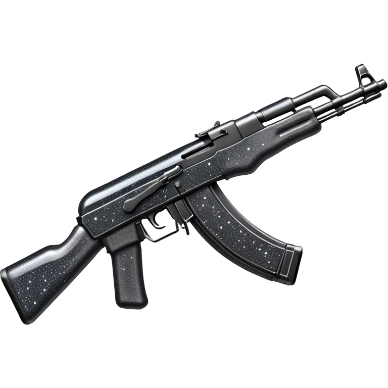 Black glittery ak 47 emoji
