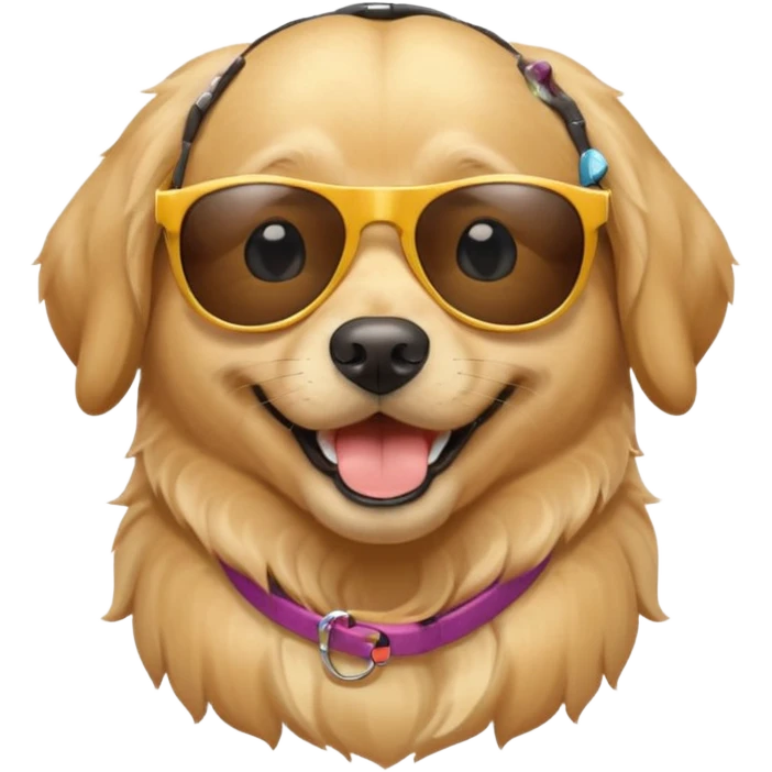 Dog wearing sunglasses  emoji