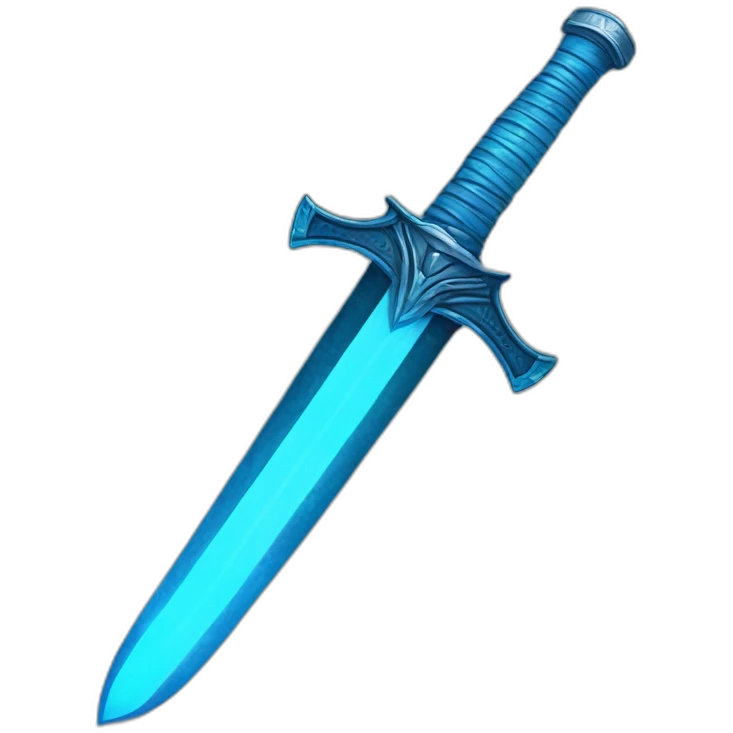 Sting sword glows blue emoji